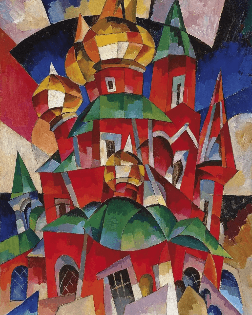 Аристарх Лентулов. Красная церковь (фрагмент). 1913–1916. Частное собрание