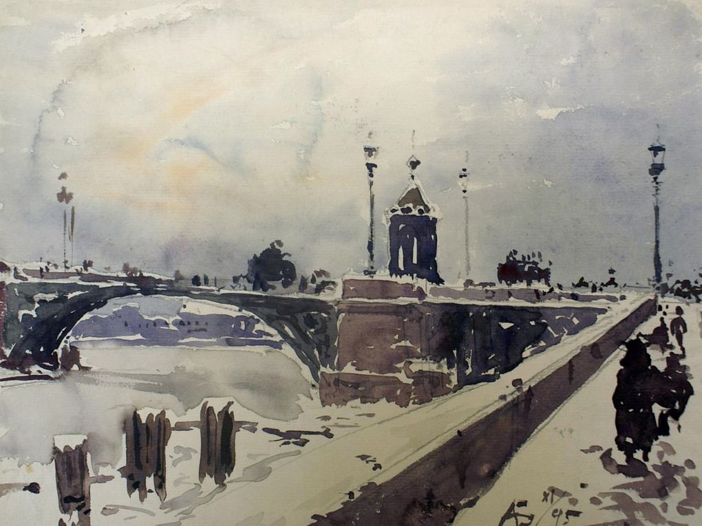 Александр Бенуа. Николаевский мост в Петербурге. 1895. Государственный Эрмитаж, Санкт-Петербург 