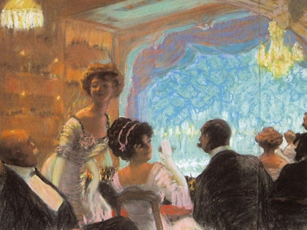 Борис Кустодиев. В ложе (фрагмент). 1909. Частное собрание
