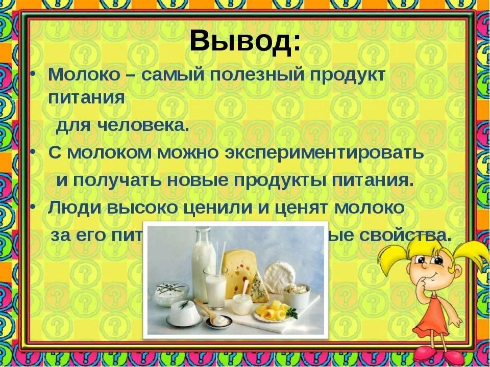 Актуальность проекта молочные продукты