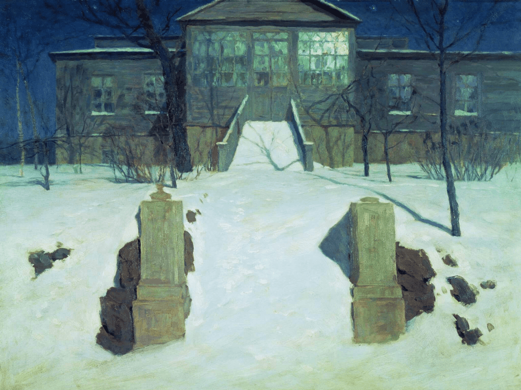 Станислав Жуковский. Лунная ночь (фрагмент). 1899. Государственная Третьяковская галерея, Москва