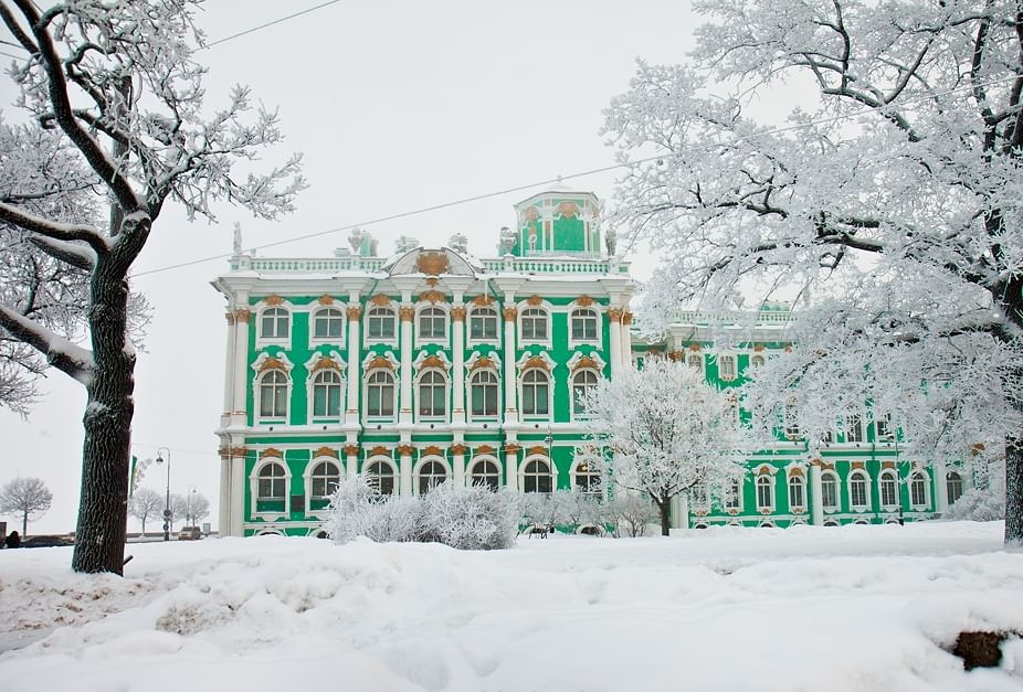 Зимний дворец зимой фото
