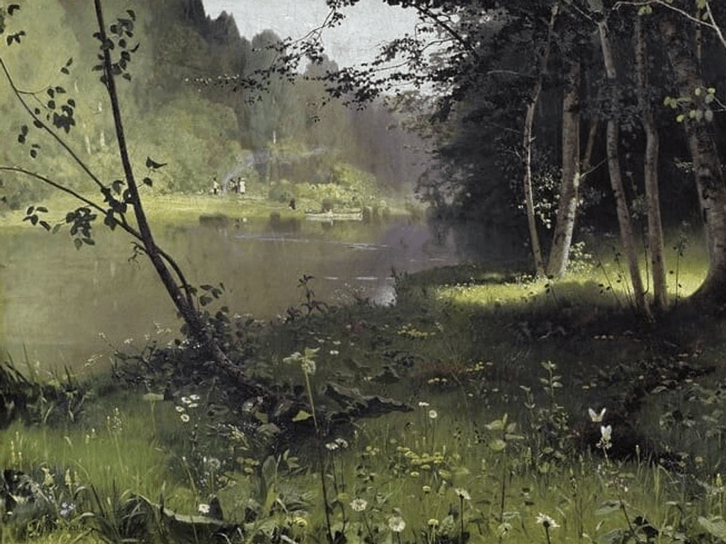 Николай Дубовской. Лесная река (фрагмент). До 1918. Одесский национальный художественный музей, Одесса
