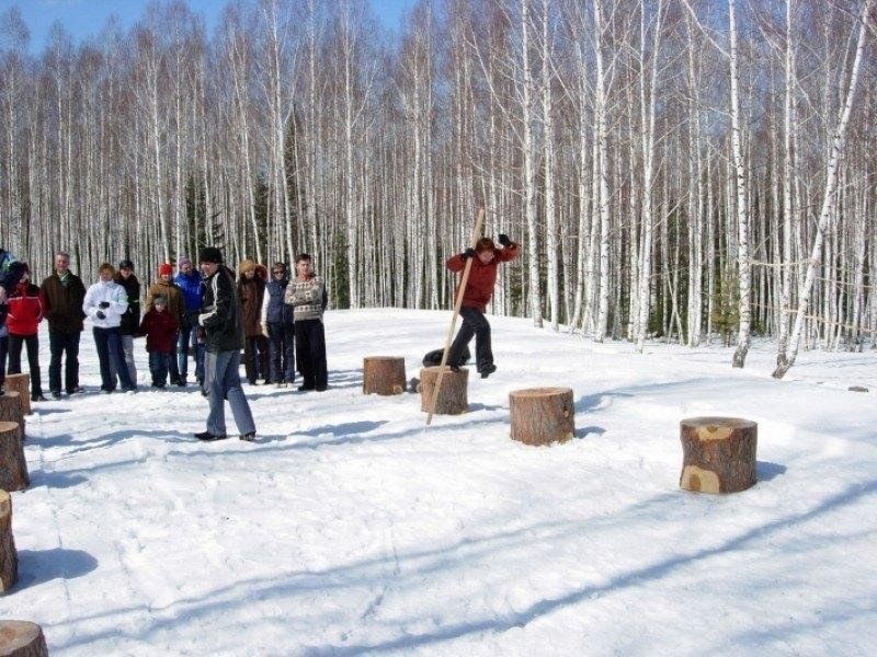 Зимний корпоратив на природе