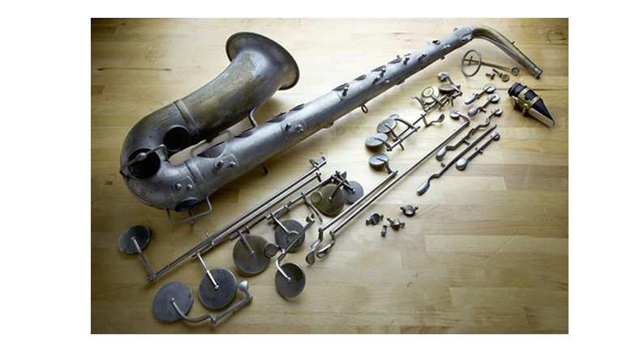 Саксофон 6. Первый саксофон Адольфа Сакса. Adolphe Sax' Saxophone.