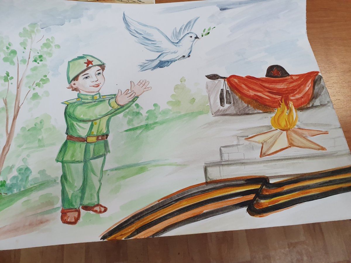 Рисунки детей о войне и победе