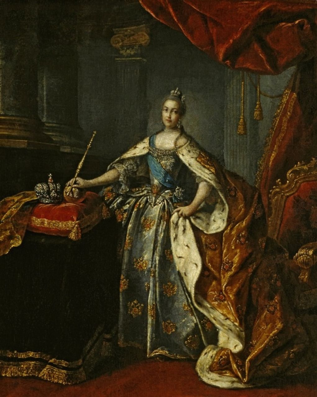 Алексей Антропов. Портрет императрицы Екатерины II. 1762. Государственная Третьяковская галерея,  Москва