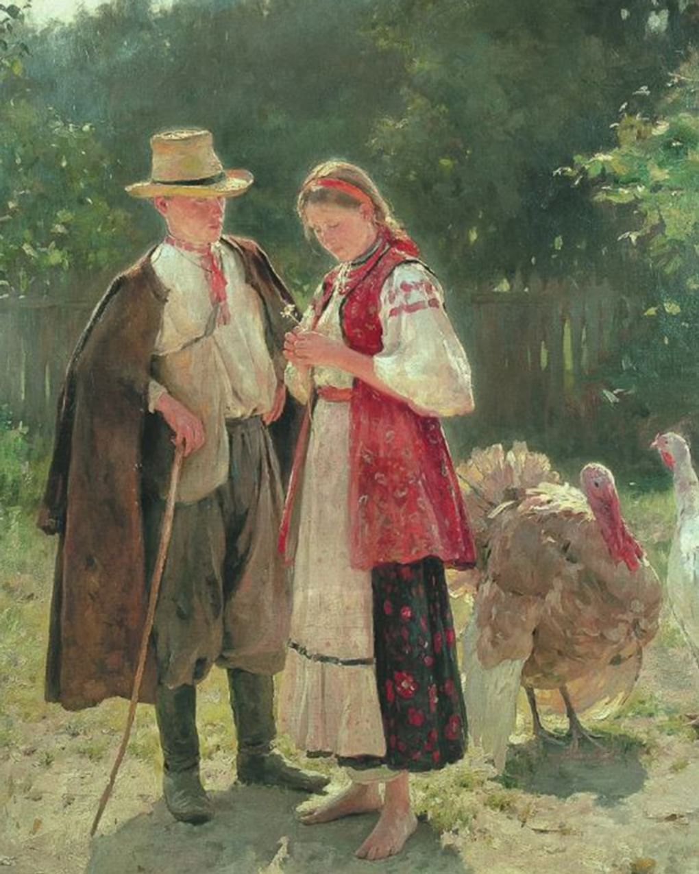 Николай Пимоненко. Идиллия (фрагмент). 1908. Национальный художественный музей Украины, Киев, Украина