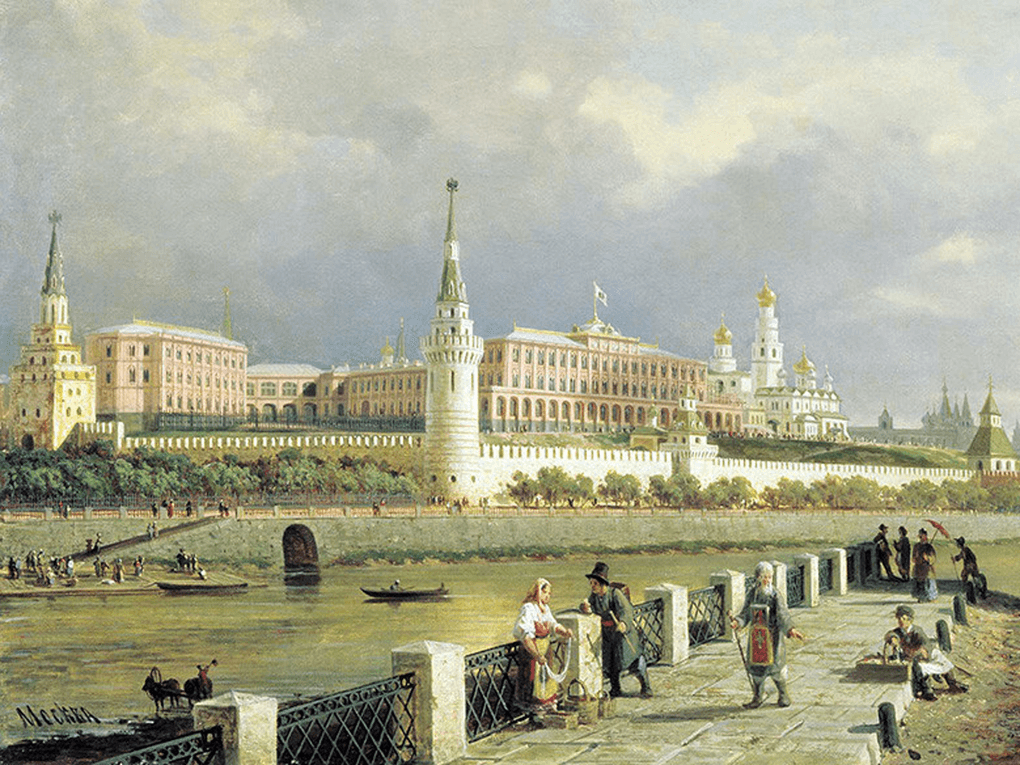 Василий Верещагин. Вид Московского Кремля (фрагмент). 1879. Ярославский художественный музей, Ярославль