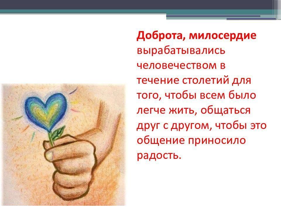 Классный час поговорим о милосердии с презентацией