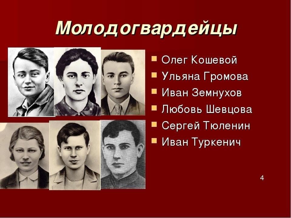 Молодая гвардия презентация к классному часу