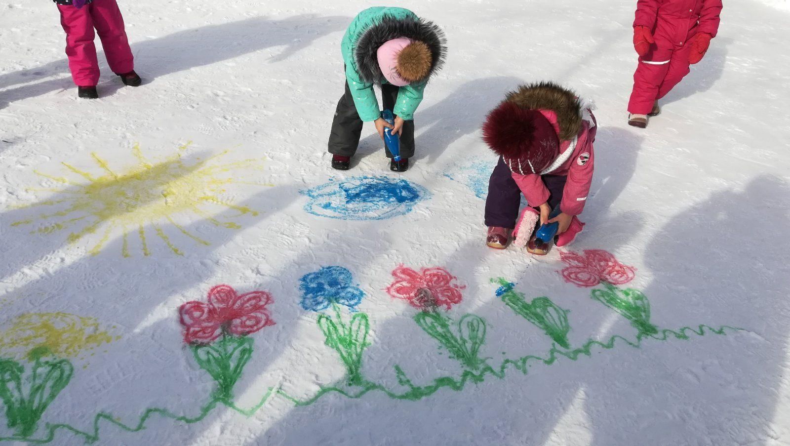 Рисуем на снегу