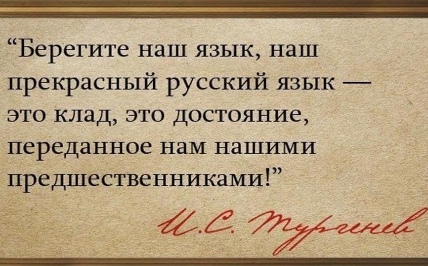 Высказывание о языке и пример