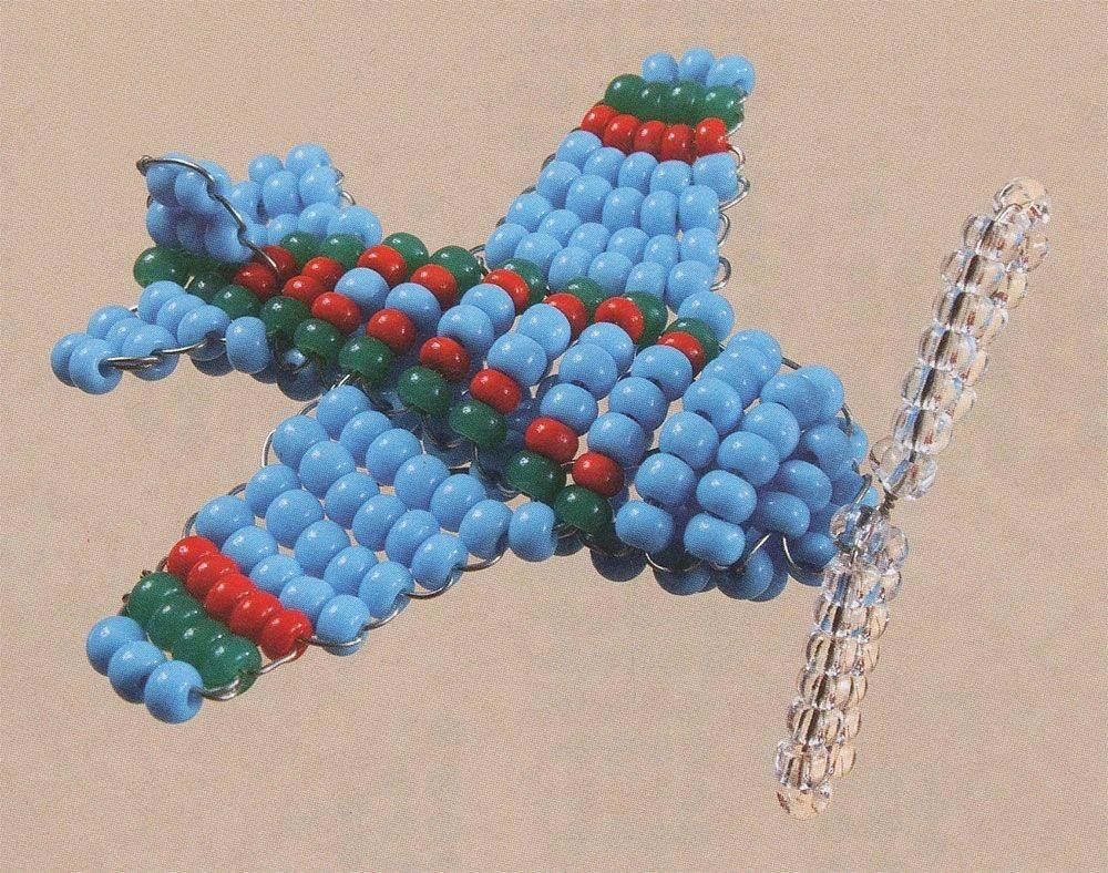 Самолетик из бисера схема