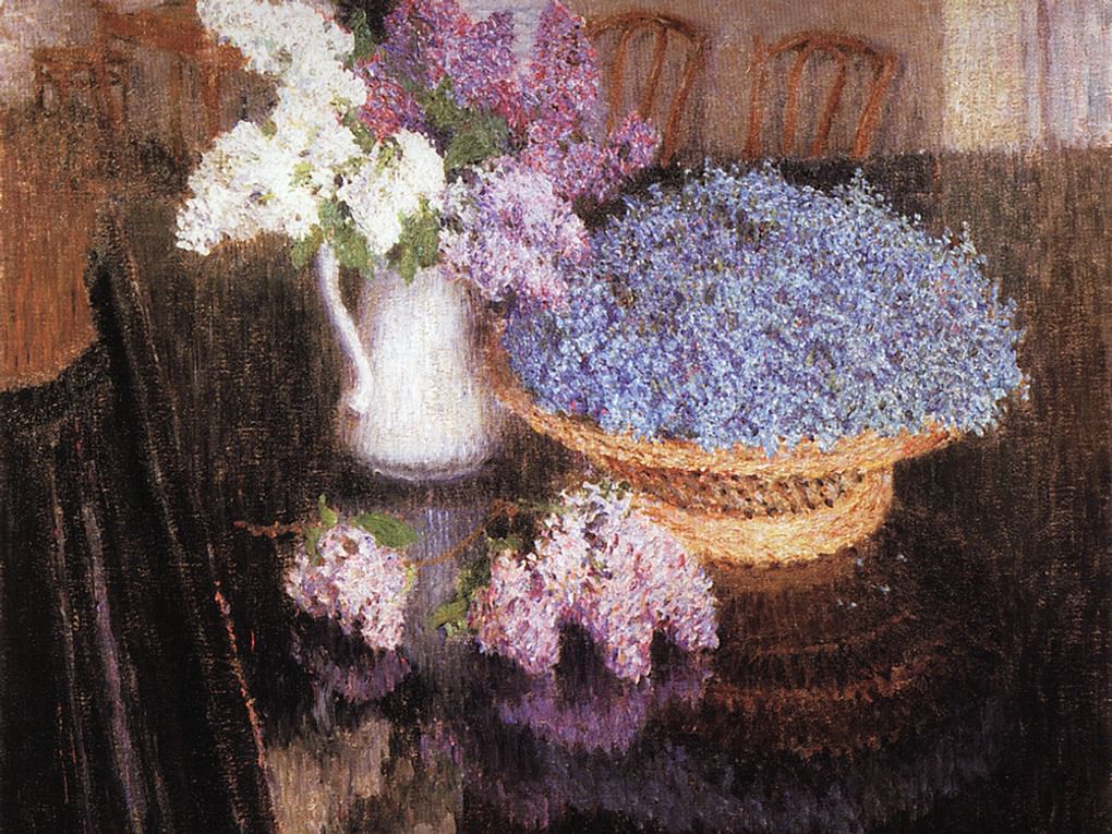 Игорь Грабарь. Сирень и незабудки (фрагмент). 1905. Ярославский художественный музей, Ярославль