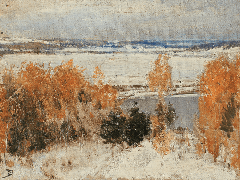 Василий Поленов. Ранний снег (фрагмент). 1898. Государственный мемориальный историко-художественный и природный музей-заповедник В.Д. Поленова, село Страхово, Тульская область