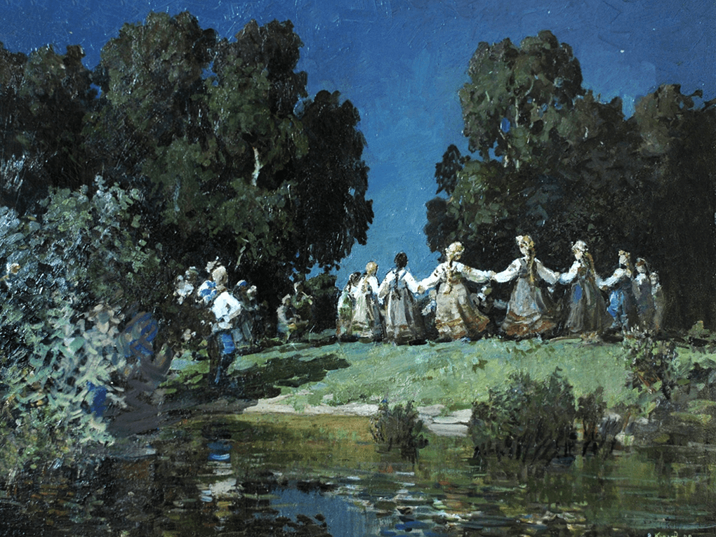 Владимир Копаев. В ночь на Ивана Купалу. Эскиз. 1999. Новосибирский государственный художественный музей, Новосибирск