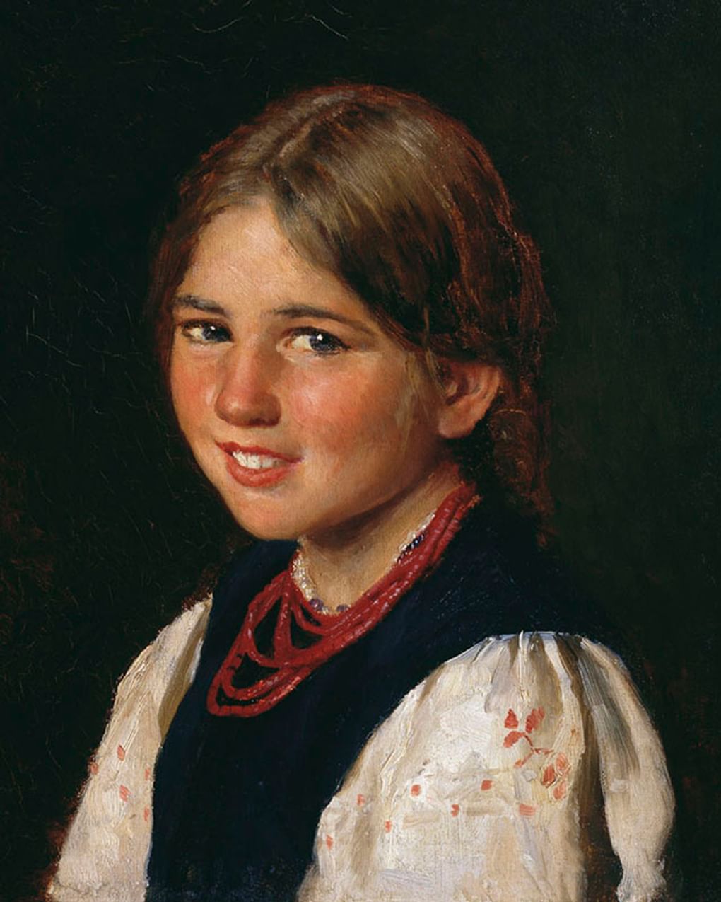 Илья Галкин. Смеющаяся девочка (фрагмент). 1889. Иркутский областной художественный музей им. В.П. Сукачева, Иркутск