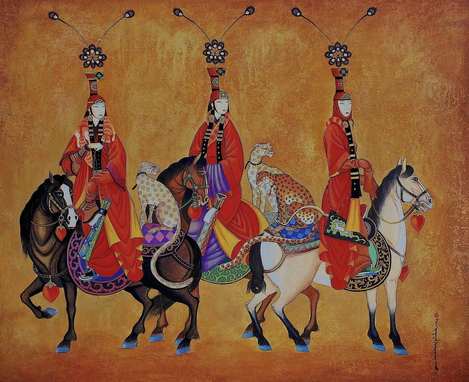Монгольский художник Zayasaikhan Sambuu