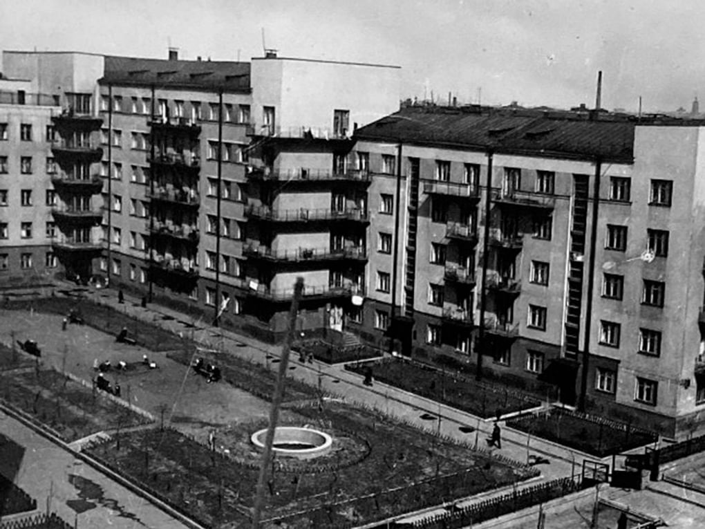 Хавско-Шаболовский жилмассив, дом-коммуна. Москва. Архитекторы Виктор Бибиков и К. Носков, Хиннерк Шепер. Годы постройки — 1927–1930. Фотография: Государственный научно-исследовательский музей архитектуры им. А.В. Щусева, Москва