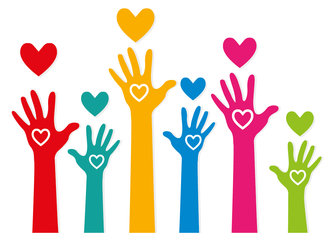 Контакт добрые руки. Символ волонтеров. Волонтеры руки разноцветные. Руки с сердечками волонтеры. Разноцветные ладошки.