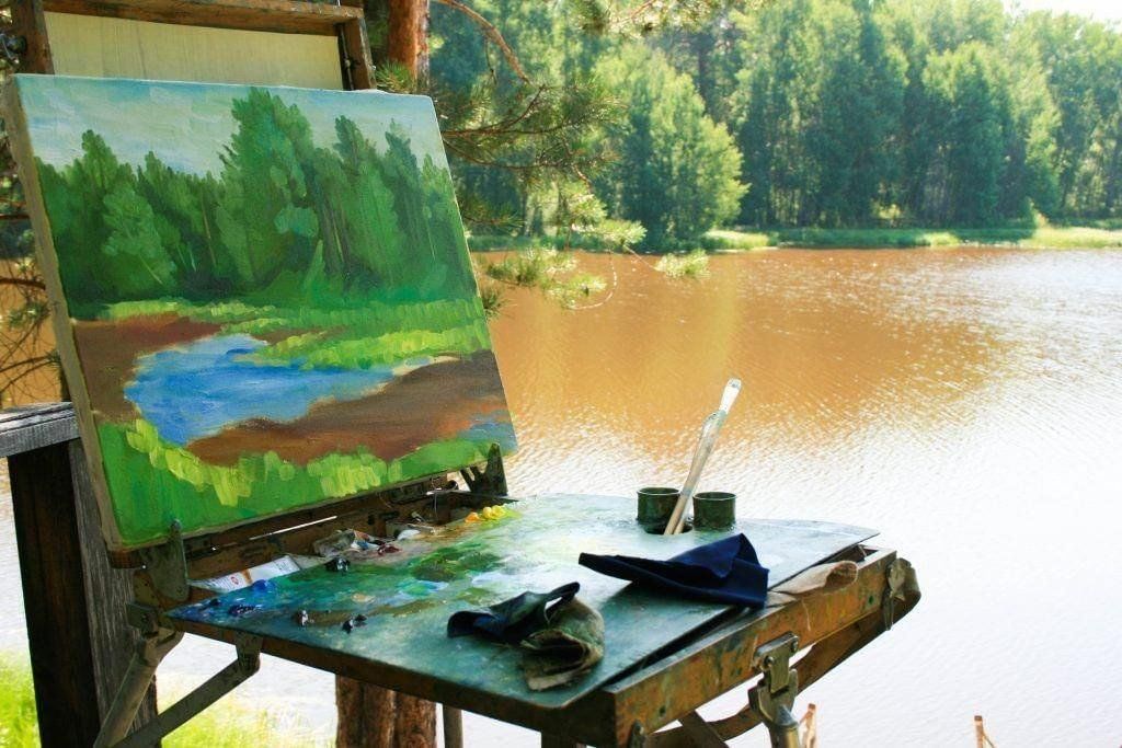 Рисунки на пленэре легкие