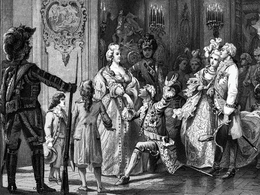 Неизвестный художник. Пир у князя Григория Потемкина-Таврического в Таврическом дворце 28 апреля 1791 года (фрагмент). 1860-е. Государственный Эрмитаж, Санкт-Петербург