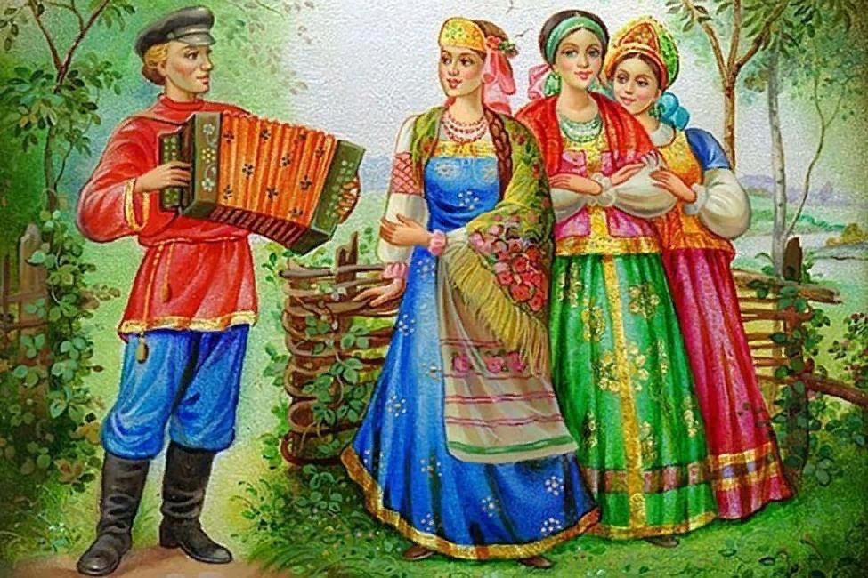 Частушки веселушки картинки