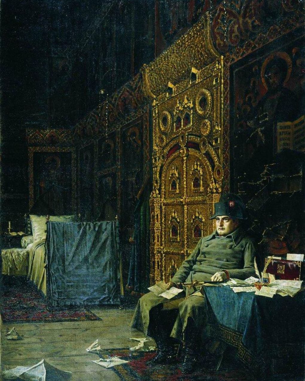 Василий Верещагин. Наполеон. Дурные вести из Франции (фрагмент). 1887-1895. Государственный исторический музей, Москва