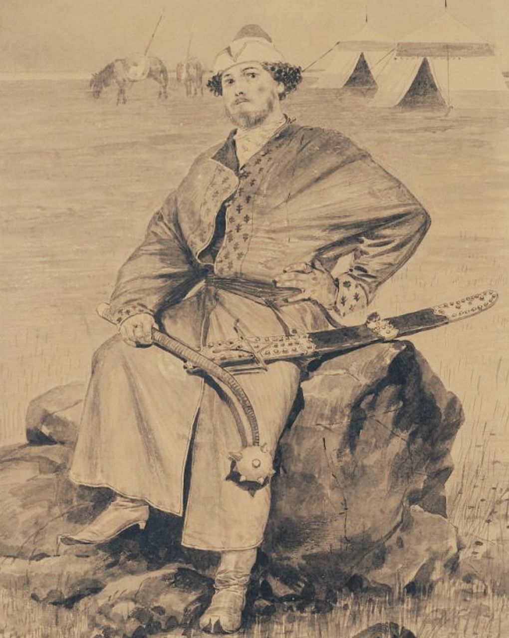 Андрей Рябушкин. Алеша Попович (фрагмент). Не позднее 1895. Рыбинский государственный историко-архитектурный и художественный музей-заповедник, Рыбинск, Ярославская область