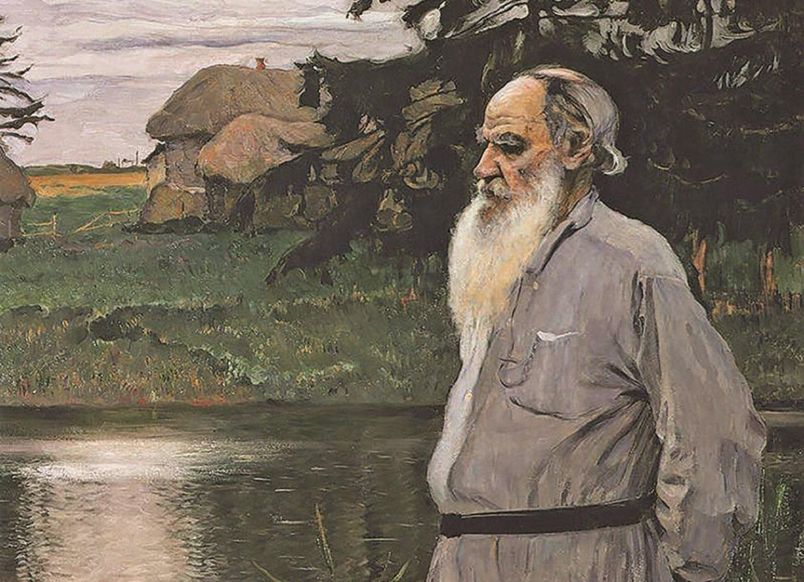 Фото льва толстого на природе