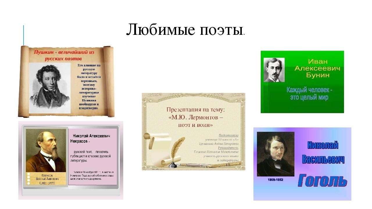 Проект любимый поэт 4 класс
