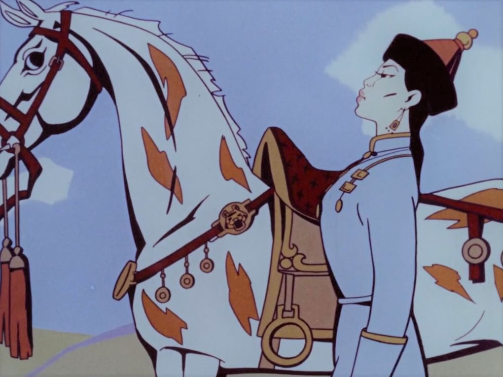 Кадр из мультипликационного фильма Романа Давыдова «Гунан-Батор» (1965)