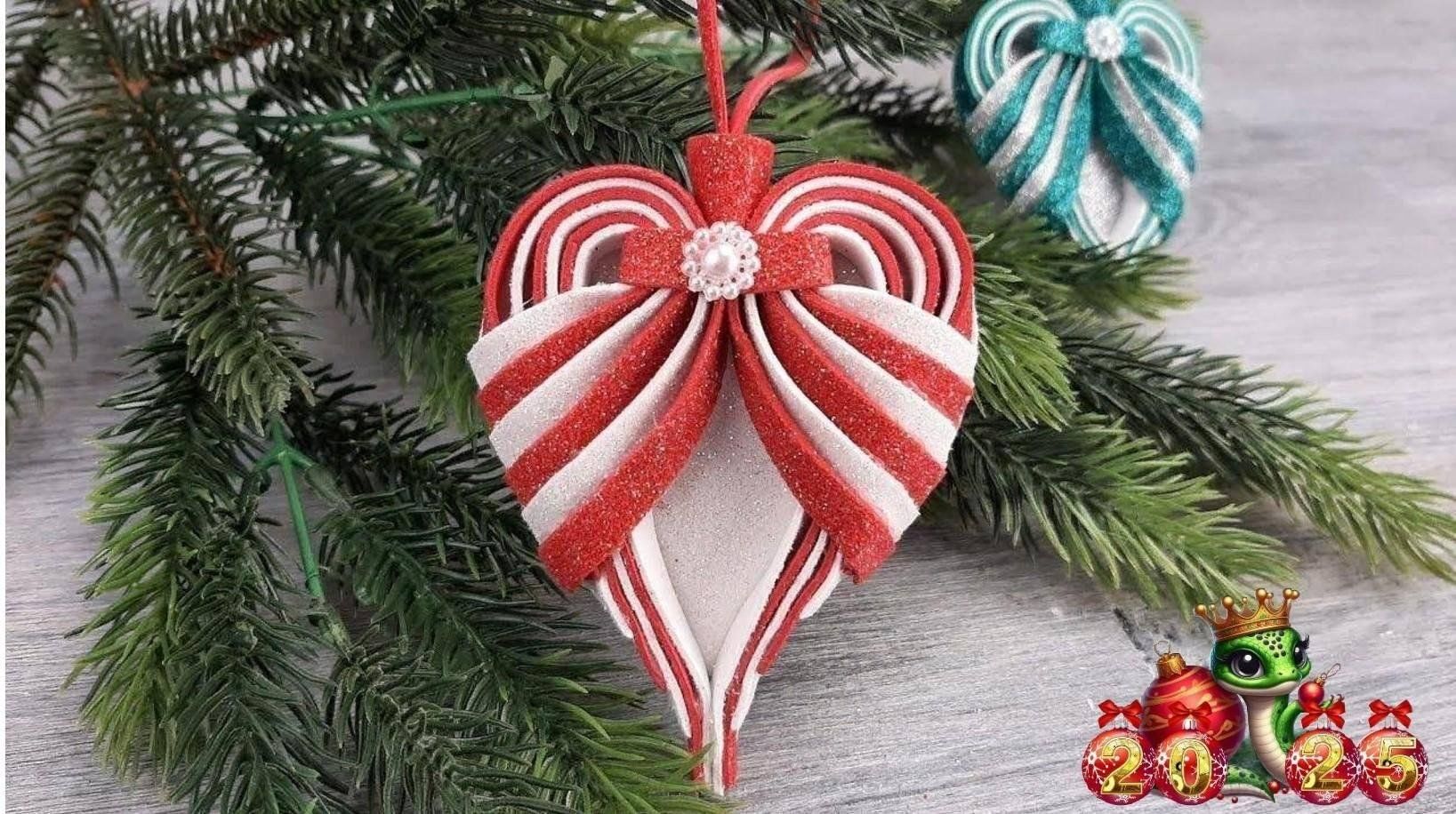 Новогодние игрушки из фоамирана своими руками