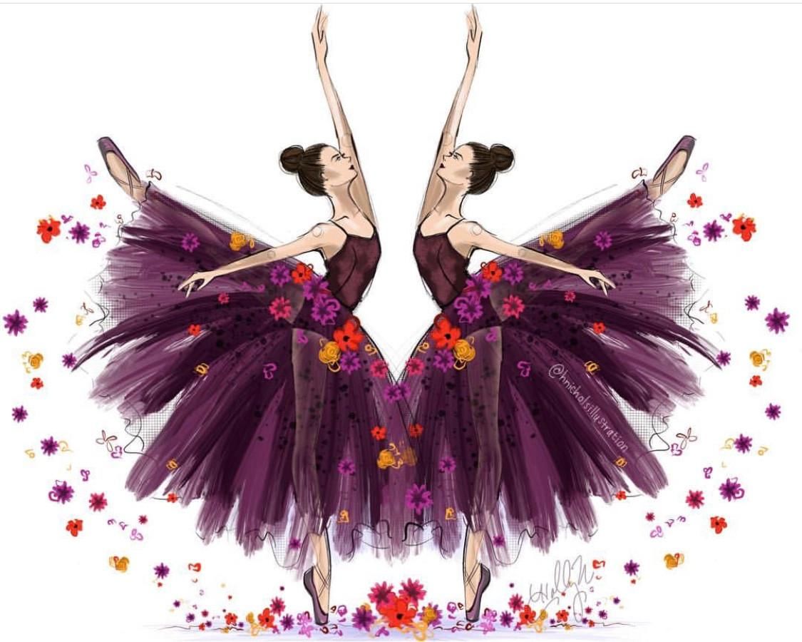 Фэшн иллюстрации балерина