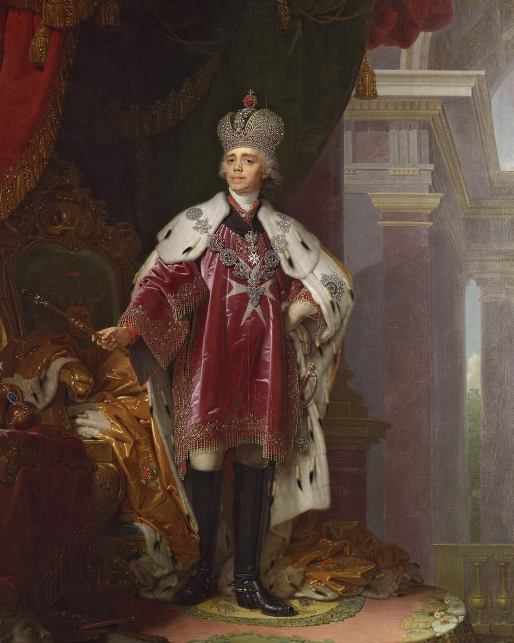 Владимир Боровиковский. Портрет Павла I в белом далматике (фрагмент). 1799–1800. Государственная Третьяковская галерея, Москва