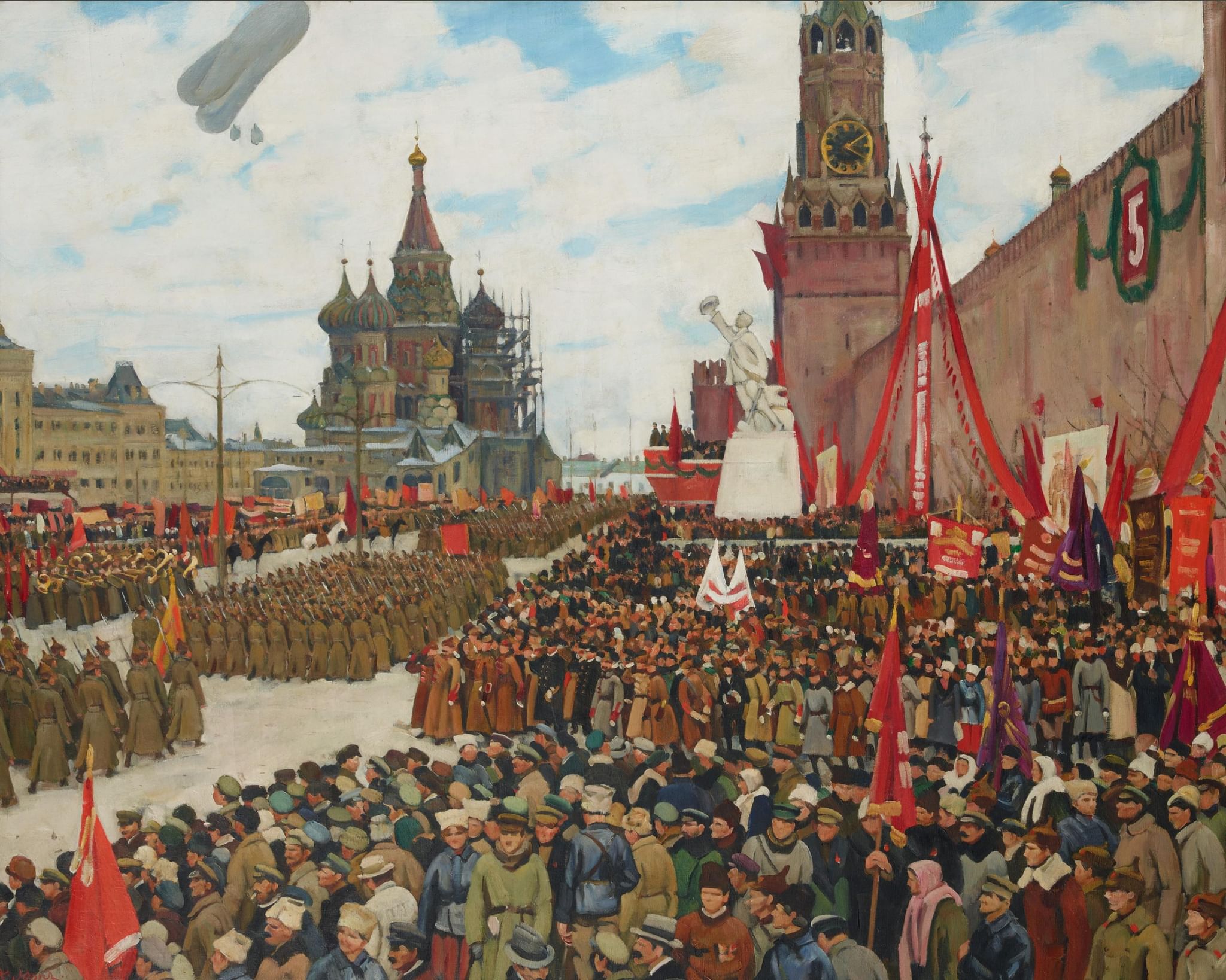 Москва после революции. Парад красной армии Юон. Юон парад красной армии 1923.