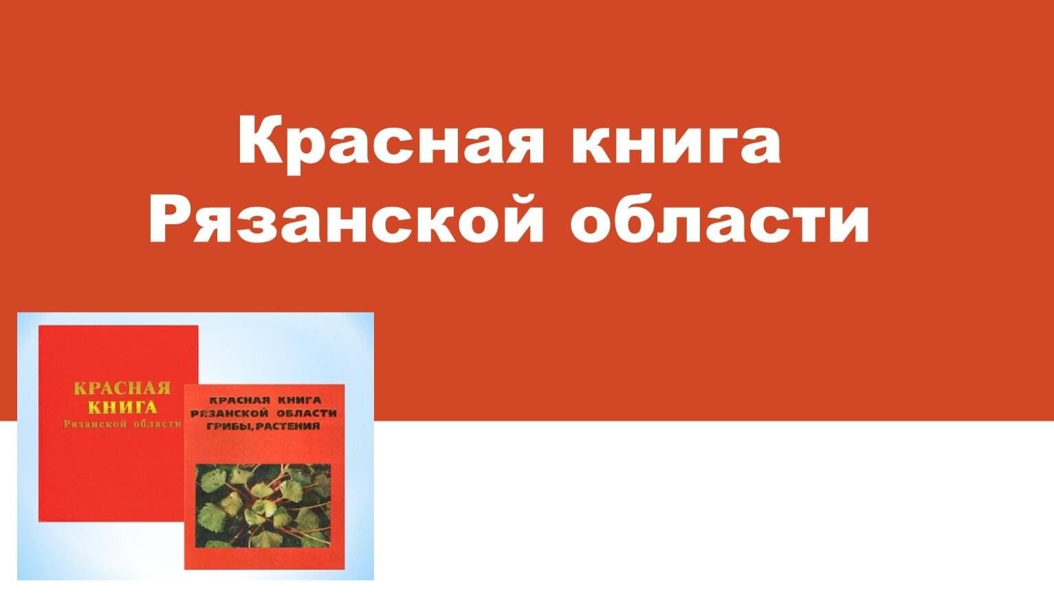 Проект красная книга рязанской области 4 класс