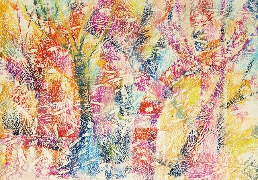 Рисунок в технике фроттаж