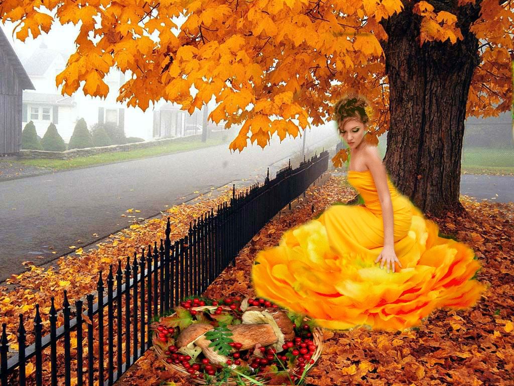 Была моя любовь прекрасна словно осень и локоны ее как золото листвы