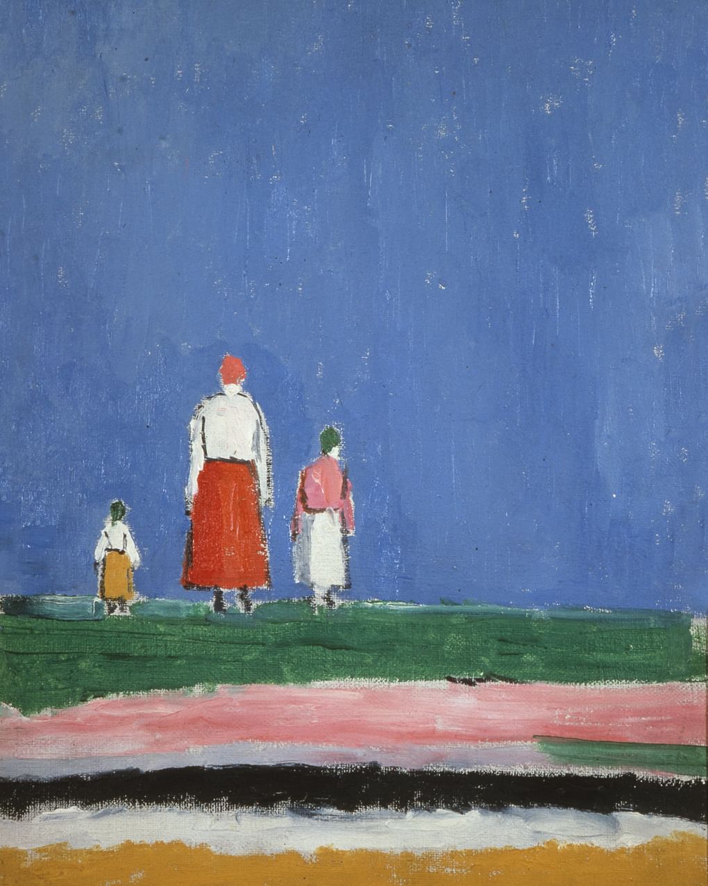 Казимир Малевич. Три фигуры в поле (фрагмент). 1913-1928. Частное собрание