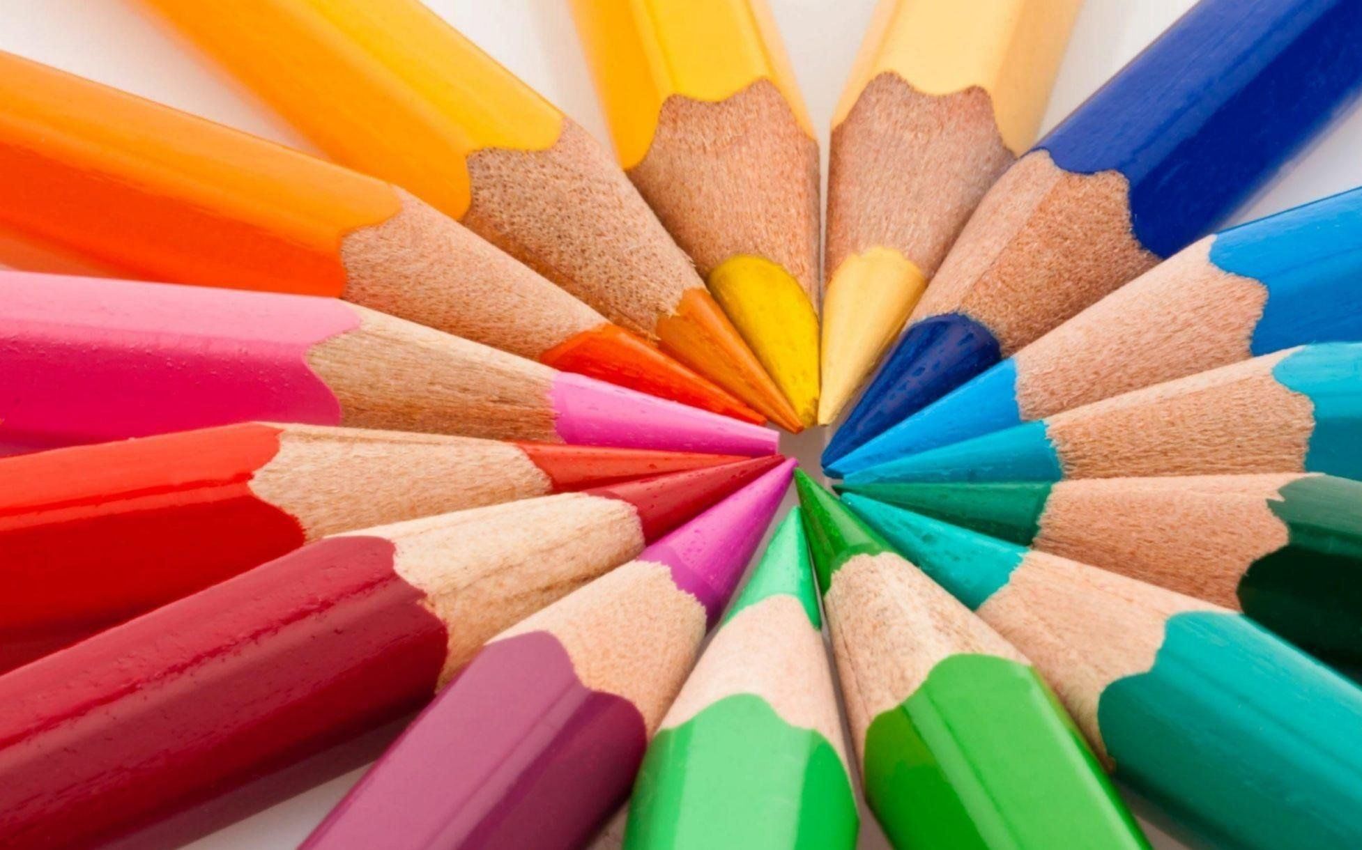 Фон карандаши цветные