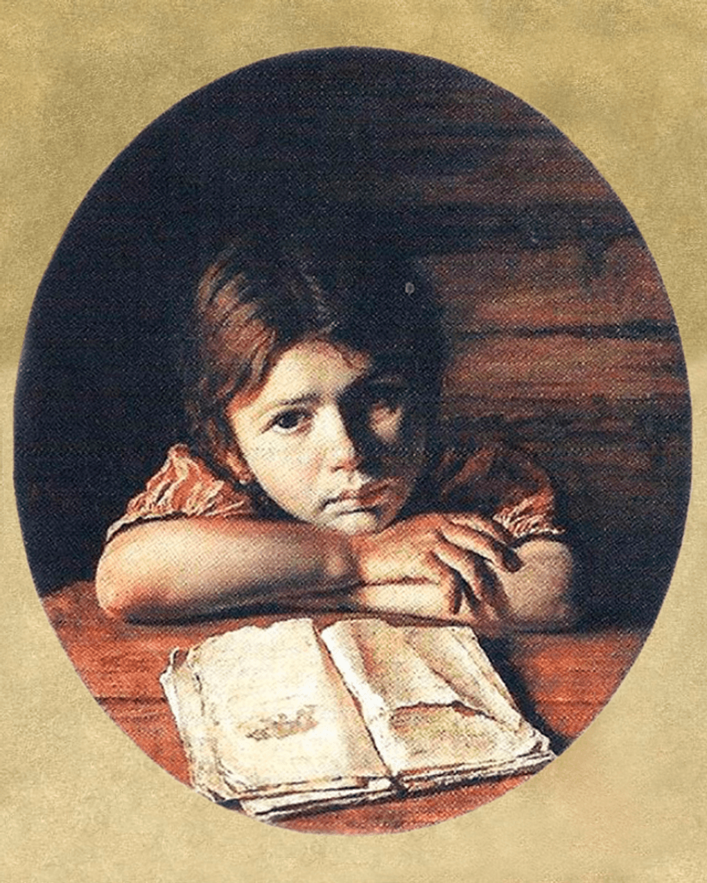 Афанасий Протопопов. Портрет девочки (фрагмент). 1875. Частное собрание