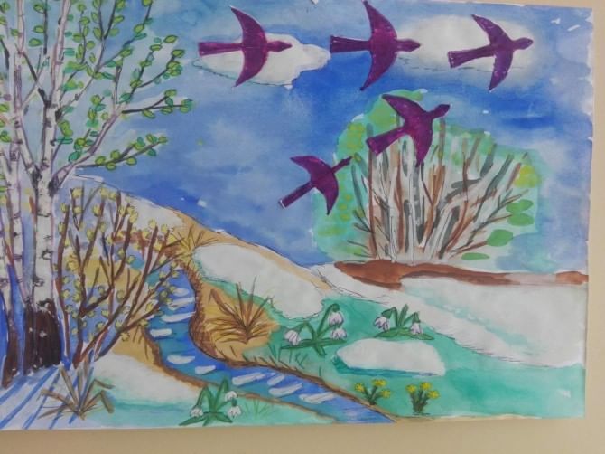 Рисунок праздник весны 1 класс