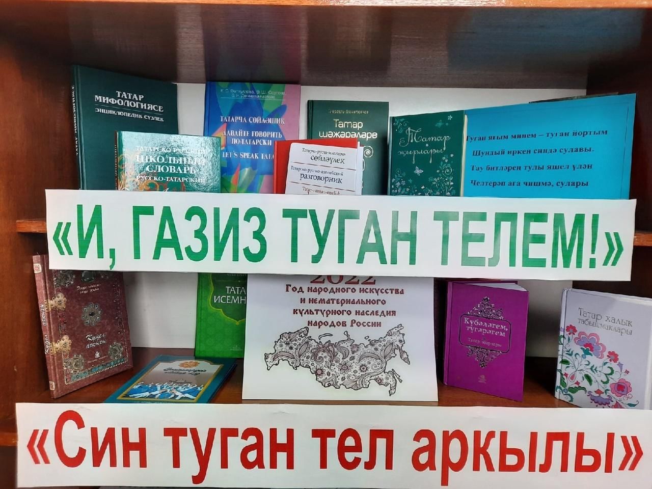 Книжная выставка туган тел