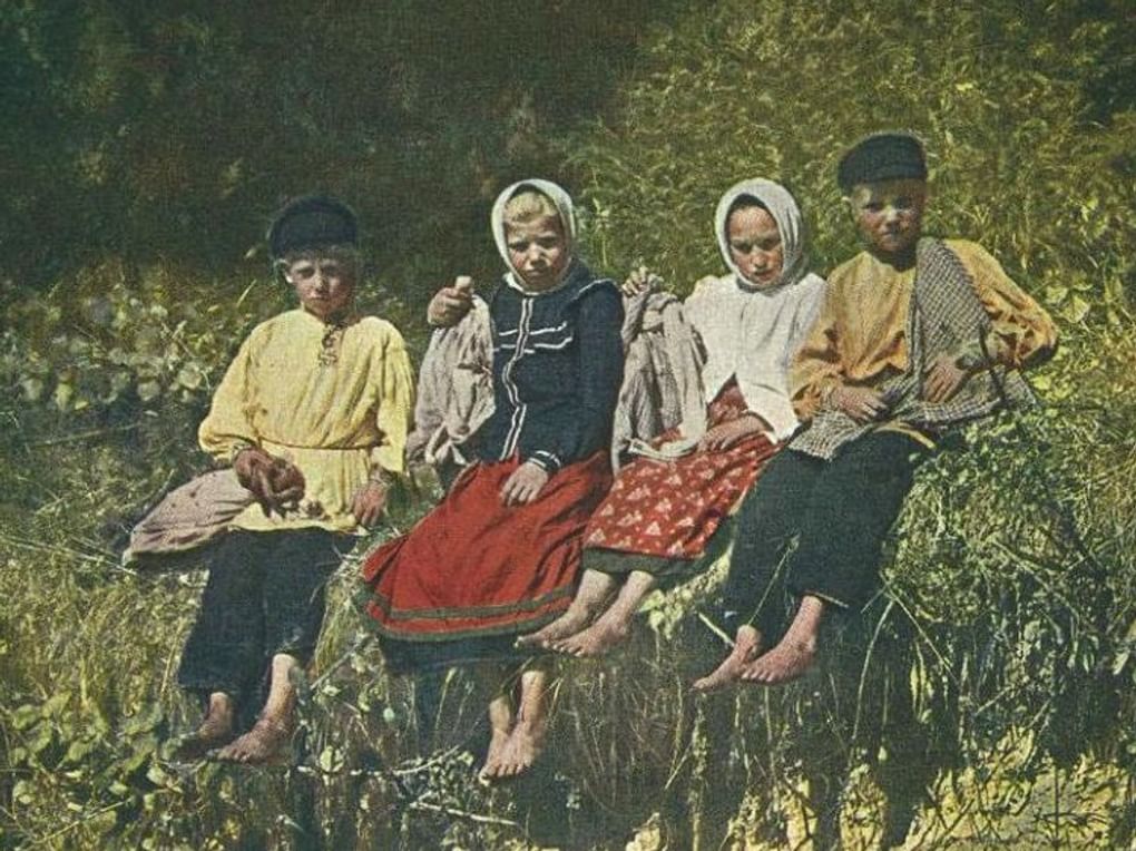 Крестьянские дети. 1906 год. Фотография: Сергей Прокудин-Горский / Мультимедиа Арт Музей, Москва