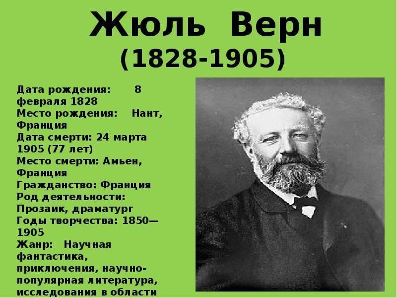 Жюль верн биография презентация