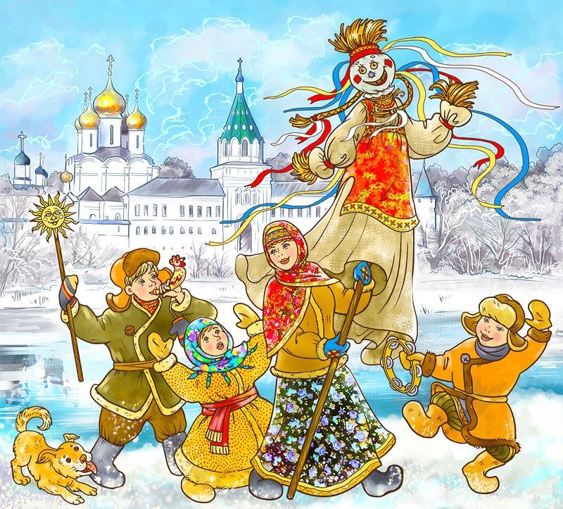 Масленица рисунки детей