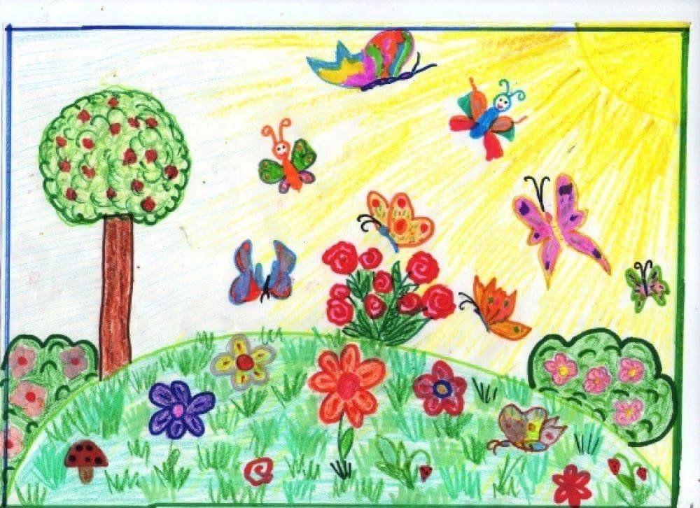 Рисунок лета для детей. Детский рисунок лето. Рисование лето. Детские рисунки о лете.