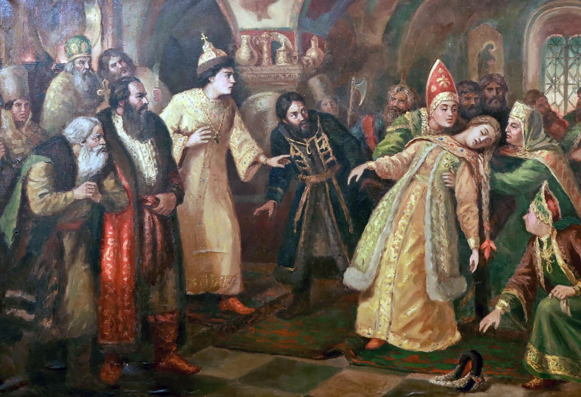 При каком царе появился первый театр. Маковский выбор невесты царем Алексеем Михайловичем.